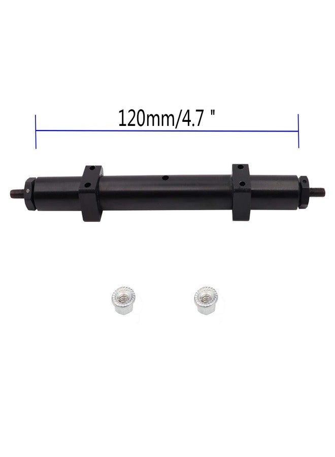 Treehobby Metal Non-Powered Rear Axle Tail Axle Upgrade Accessory Fit Compatible with Tamiya 1/14 RC Tractor Trailer Rear Axle Spare Parts (Black) (120mm) - Image 3
